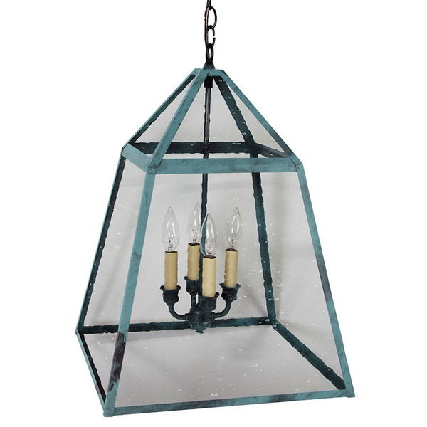 Northeast Lantern - 9732-VG-LT4-CSG - Four Light Hanging Lantern - Foyer - Verdi Gris