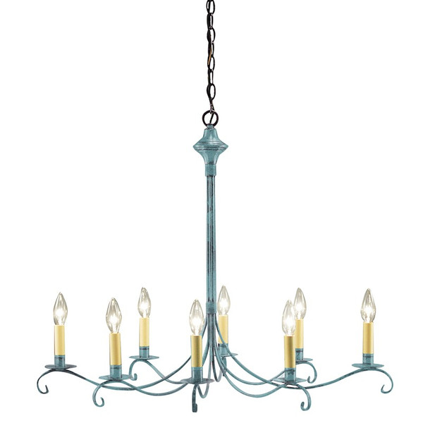 Northeast Lantern - 983V-VG-LT8 - Eight Light Hanging Lantern - Chandelier - Verdi Gris