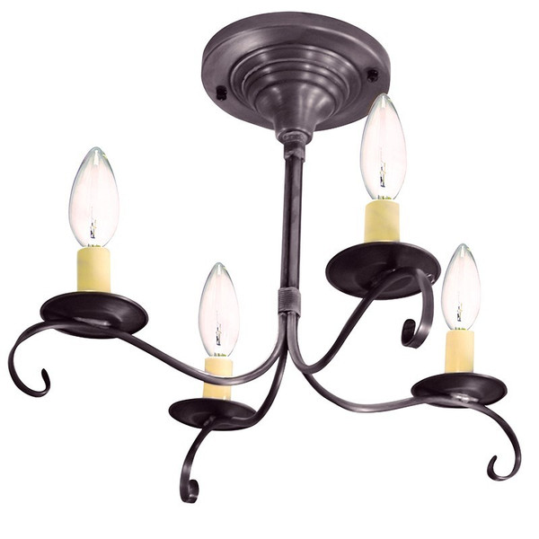 Northeast Lantern - 984F-DB-LT4 - Four Light Flush Mount - Chandelier - Dark Brass