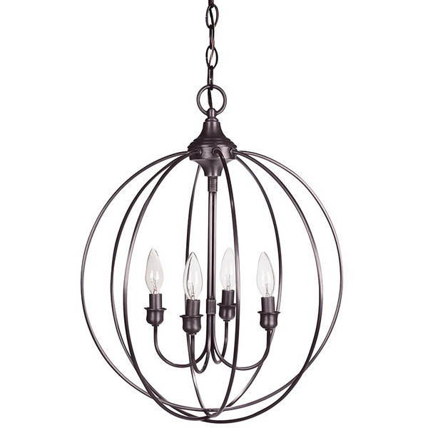 Northeast Lantern - CH904-DB-LT4 - Four Light Hanging Lantern - Orb - Dark Brass