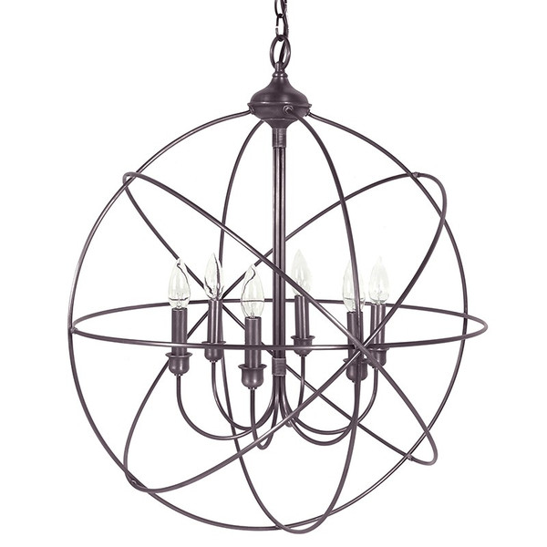 Northeast Lantern - CH908-DB-LT6 - Six Light Hanging Lantern - Orb - Dark Brass
