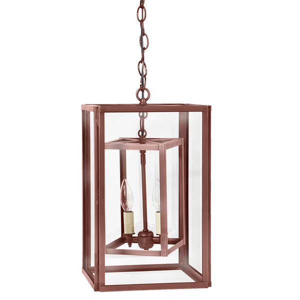 Northeast Lantern - SS1016-AC-LT2-CLR - Two Light Hanging Lantern - Foyer - Antique Copper