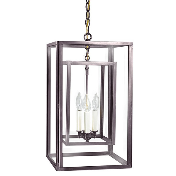 Northeast Lantern - SS1220-DB-LT3-CLR - Two Light Hanging Lantern - Foyer - Dark Brass
