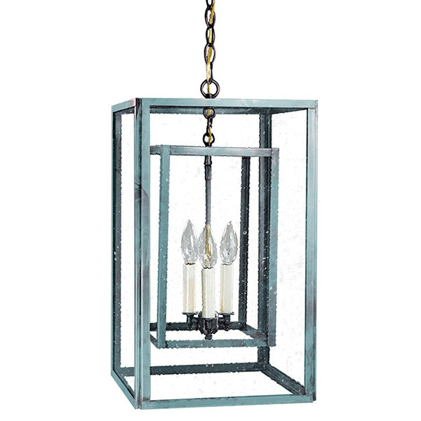 Northeast Lantern - SS1220-VG-LT3-SMG - Two Light Hanging Lantern - Foyer - Verdi Gris