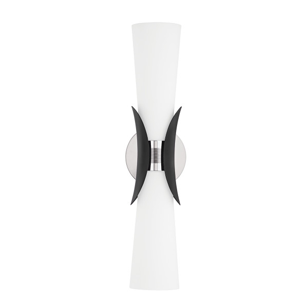 Troy Lighting - B2102-PN/SBK - Two Light Wall Sconce - Muncie - Polished Nickel