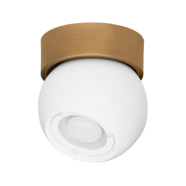 Troy Lighting - C1406-PBR/SWH - One Light Flush Mount - Odin - Patina Brass