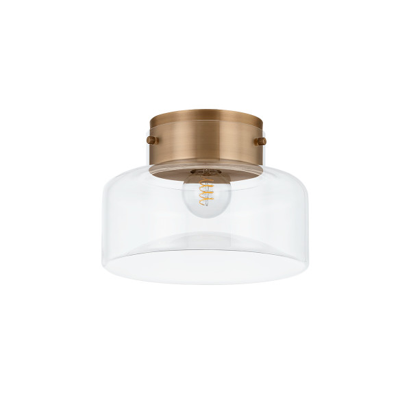Troy Lighting - C2113-PBR - One Light Flush Mount - Bellow - Patina Brass