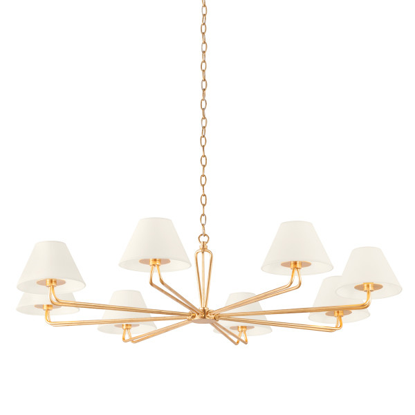 Troy Lighting - F2550-VGL - Eight Light Chandelier - Ozias - Vintage Gold Leaf