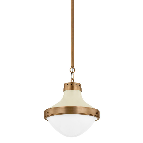 Troy Lighting - F3113-PBR/SSD - One Light Pendant - Maxton - Patina Brass