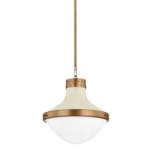 Troy Lighting - F3117-PBR/SSD - One Light Pendant - Maxton - Patina Brass