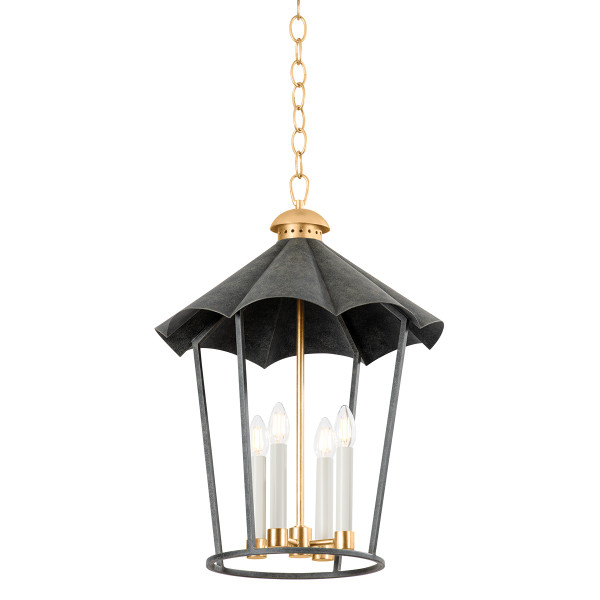 Troy Lighting - F3718-VGL/FRN - Four Light Lantern - Wildomar - Vintage Gold Leaf