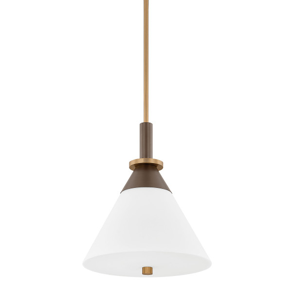 Troy Lighting - F4216-PBR/BRZ - One Light Pendant - Staton - Patina Brass