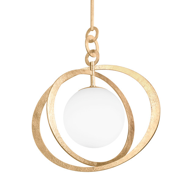 Troy Lighting - F7932-VGL - One Light Pendant - Olancha - Vintage Gold Leaf