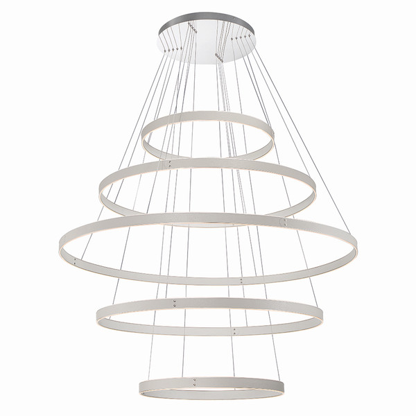 Eurofase - 43901-036 - VERDURA-CHD-5LT-60IN-GR-WH - VERDURA - Grey