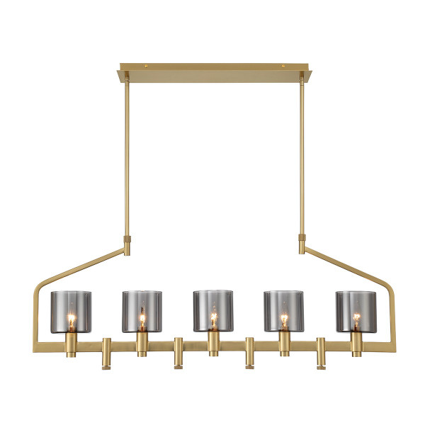 Eurofase - 45652-011 - Five Light Linear Chandelier - Decato - Satin Gold Paint