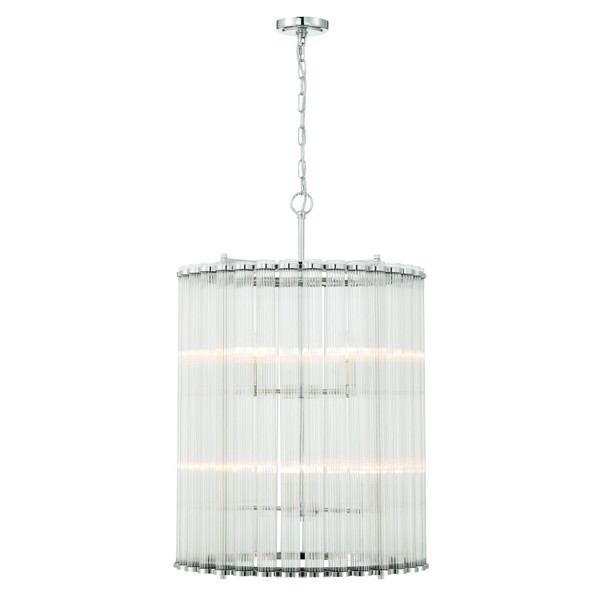 Eurofase - 47238-022 - GLASBURY-CHD-8LT-27IN-PN-RB - GLASBURY - Polished Nickel