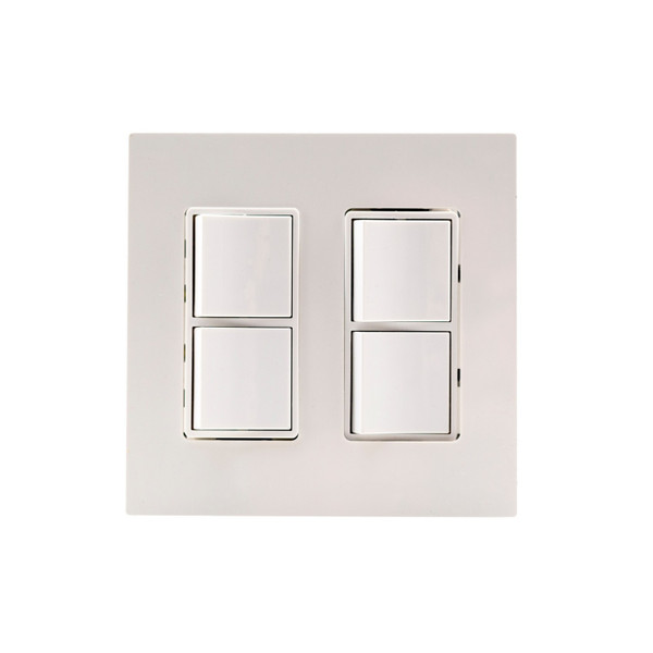 Eurofase - EFDWPW - Dual Duplex Stack Switch - On/Off Switch - White