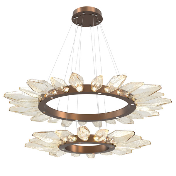 Hammerton Studio - CHB0050-2T-BB-CA-CA1-L1 - LED Lantern - Rock Crystal - Burnished Bronze