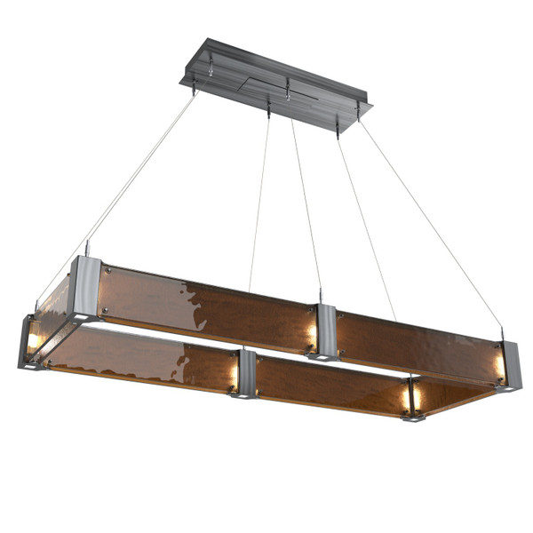 manufacturer_finish:Gunmetal|manufacturer_glass:Parallel Bronze Granite Blown Glass|color_temperature:2700K