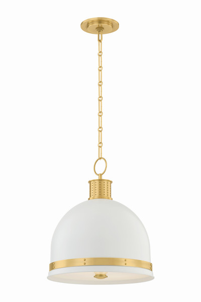 Hudson Valley - 2132-AGB/SWH - Two Light Pendant - Briscoe - Aged Brass
