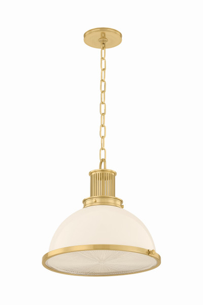 Hudson Valley - 9315-AGB - One Light Pendant - Pinesbridge - Aged Brass