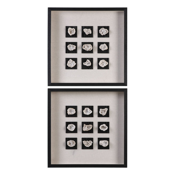 Uttermost - 04080 - Shadow Box - Geode - Black Wood