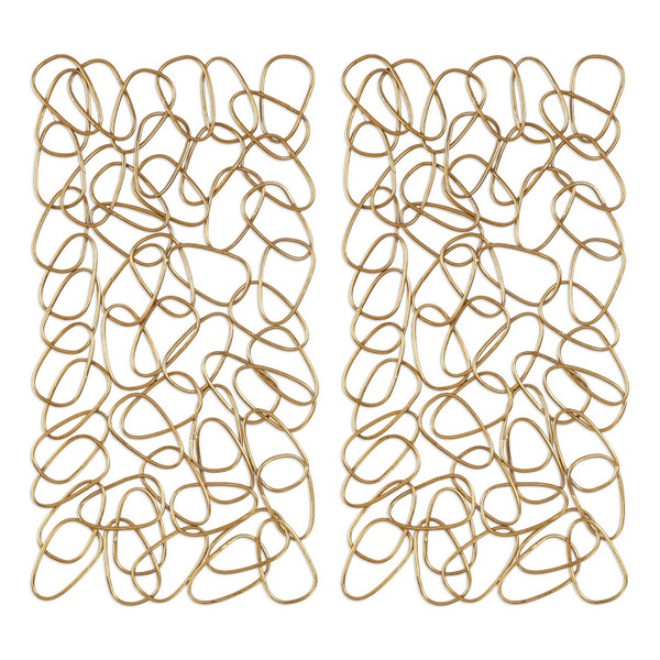 Uttermost - 04124 - Wall Art - In The Loop - Gold Silver Leaf
