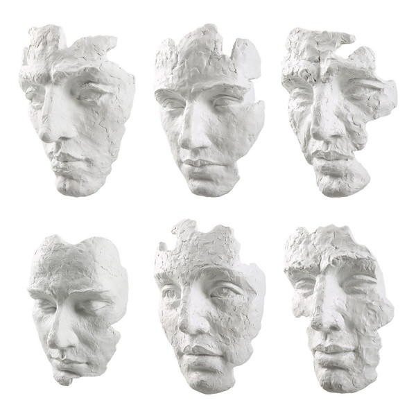Uttermost - 04358 - Wall Decor Set/6 - Self-Portrait - Matte White