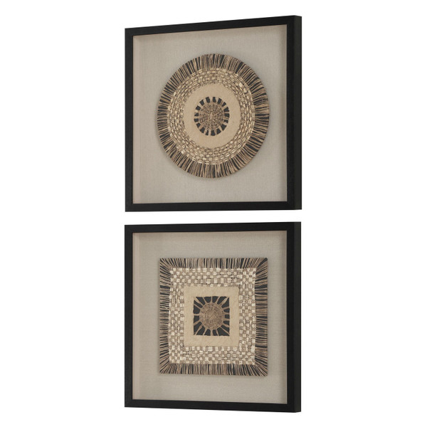 Uttermost - 04367 - Box S/2 - Intertwine - Satin Black