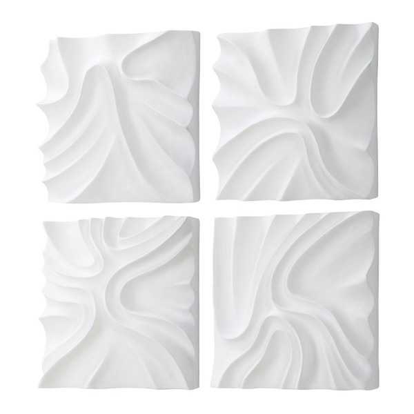 Uttermost - 04368 - Wall Decor S/4 - Snowdrift - White