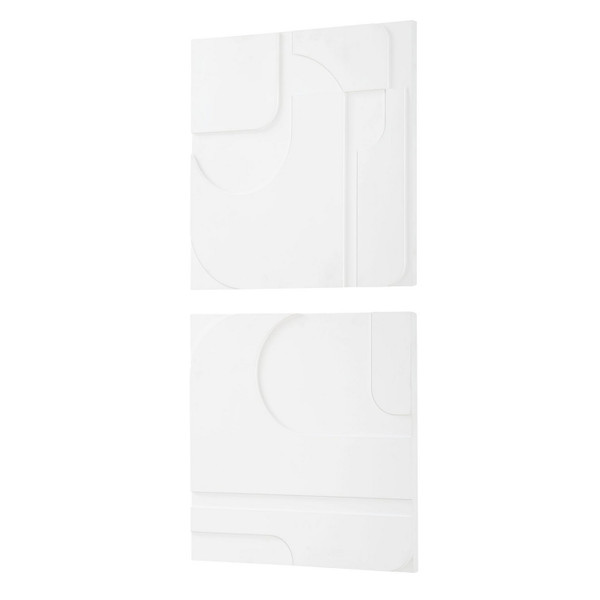 Uttermost - 04373 - Wall Decor S/2 - Contours - Solid White