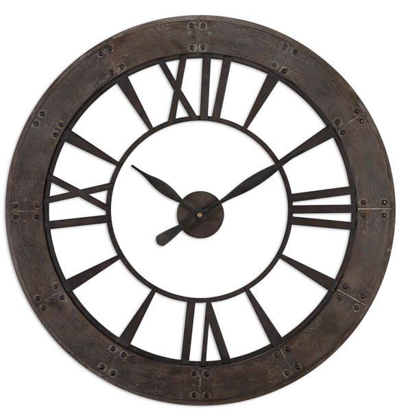 Uttermost - 06085 - Wall Clock - Ronan - Dark Rustic Bronze