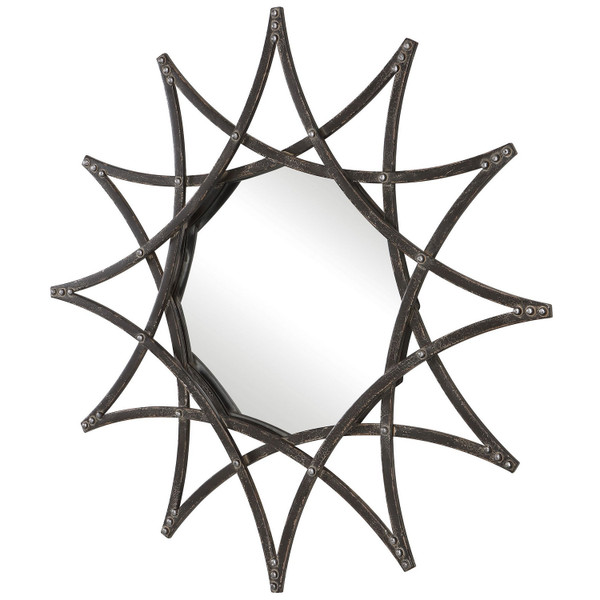 Uttermost - 09766 - Mirror - Solaris - Aged Crackled Charcoal