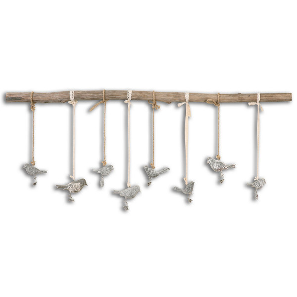 Uttermost - 13885 - Wall Art - Birds On A Branch - Dark Bronze w/Light Ivory Glaze