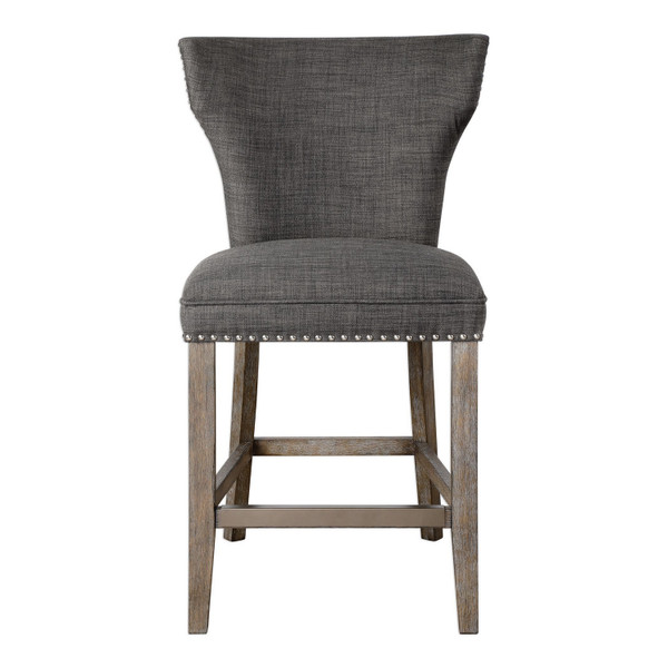Uttermost - 23433 - Counter Stool - Arnaud - Polished Nickel