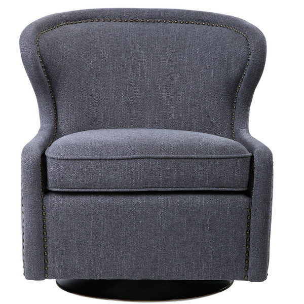 Uttermost - 23560 - Chair - Biscay - Dark Charcoal Gray