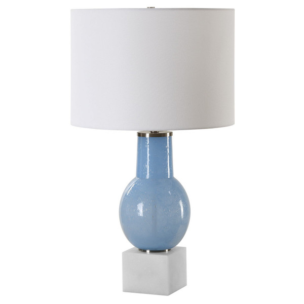 Uttermost - 30297-1 - One Light Table Lamp - Clear Sky - Brushed Nickel