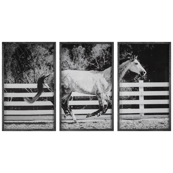 Uttermost - 32279 - Wall Art - Galloping Forward - Pine Wood