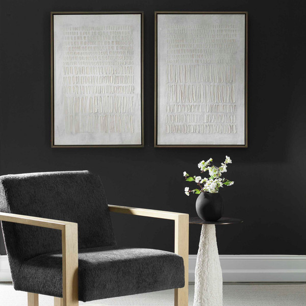 Uttermost - 32395 - Wall Art - Social Theory - Matte Gray Stained Solid Wood