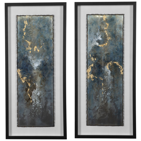Uttermost - 41434 - Abstract Prints - Glimmering Agate - Black