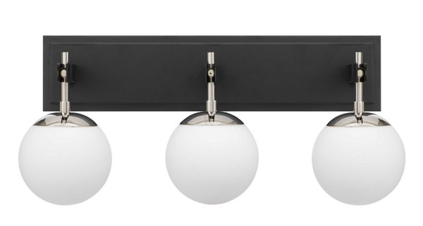 Varaluz - 352B03BLPN - Three Light Bath - Allie - Black/Polished Nickel
