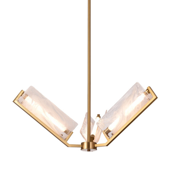Varaluz - 531C03SB - LED Chandelier - Mingle - Satin Brass