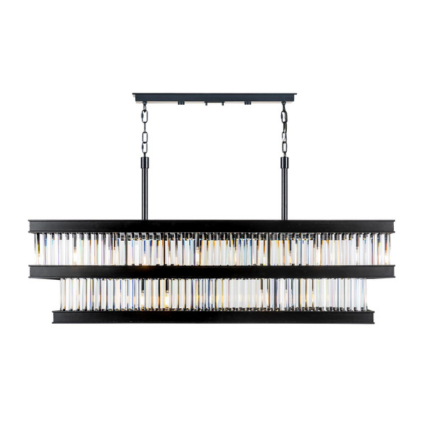Varaluz - 546N06BLK - Six Light Linear Pendant - Double Take - Heritage Black
