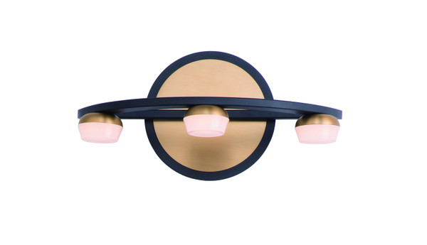 ET2 - E23161-75BKGLD - LED Bath Vanity - Button - Black / Gold