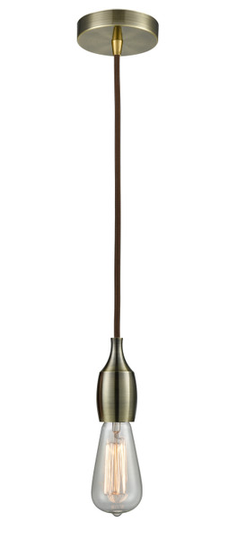 Innovations - 100AB-10BR-3AB - One Light Mini Pendant - Chelsea - Antique Brass