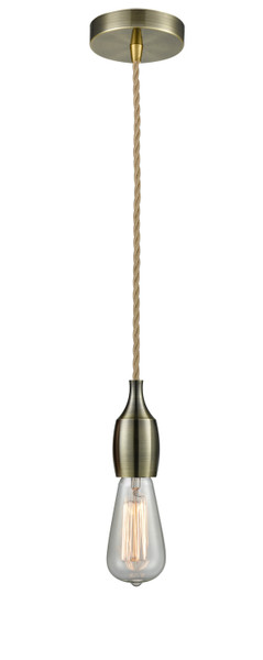 Innovations - 100AB-10RE-3AB - One Light Mini Pendant - Chelsea - Antique Brass