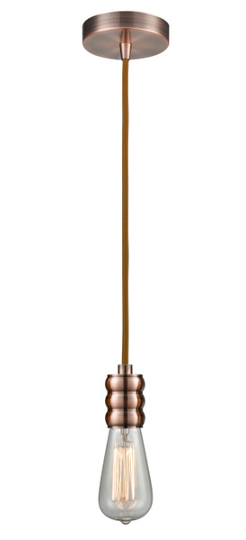Innovations - 100AC-10CR-5AC - One Light Mini Pendant - Gatsby - Antique Copper
