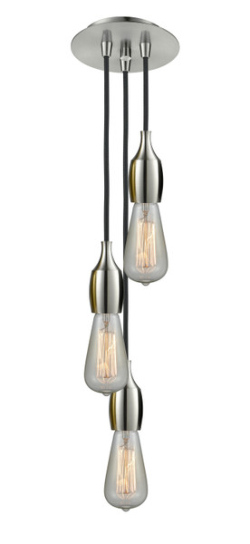 Innovations - 103SN-10BK-3SN - Three Light Pendant - Chelsea - Brushed Satin Nickel