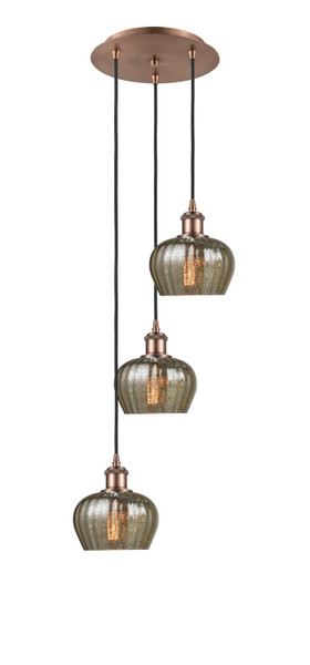Innovations - 113B-3P-AC-G96 - Three Light Pendant - Ballston - Antique Copper