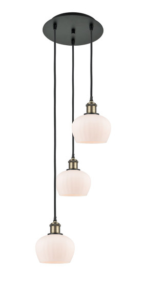 Innovations - 113B-3P-BAB-G91 - Three Light Pendant - Ballston - Black Antique Brass